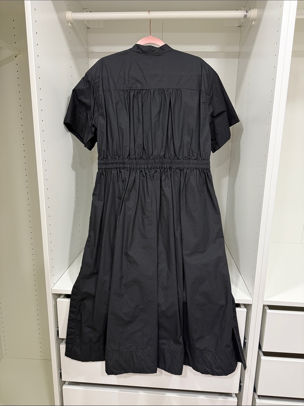 Free Assembly Black Cotton Utility Midi Dress - Picture 3 of 9